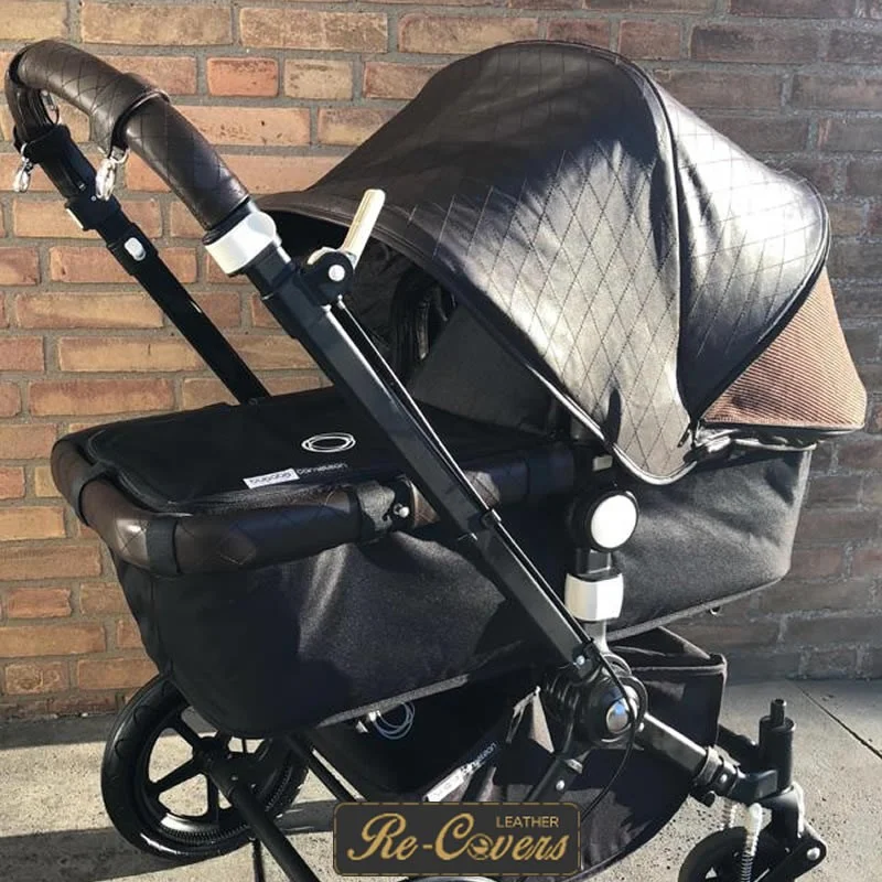 Bugaboo Cameleon, Fox, Donkey zonnekap en wiegdekje in lamsleder aanvullende bekledingset - Afbeelding 10