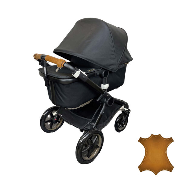 vervangbare duwbeugel hoezen van echt leer voor Bugaboo Fox kinderwagen