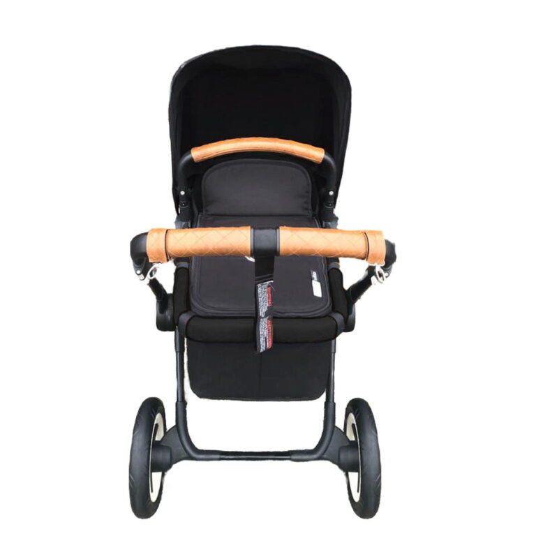 Bugaboo Buffalo handlebar covers in cognac brown dark lambskin