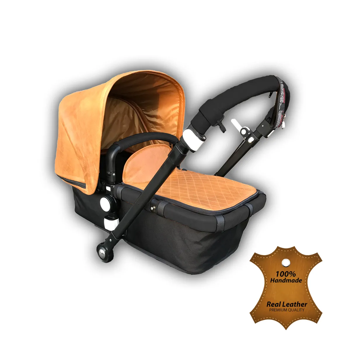 Bugaboo Buffalo kinderwagen leder zonnekap (Nappa leder)
