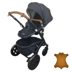 joolz geo kinderwagen met draagbeugel en duwbeugel bekleding hoes van echt leer