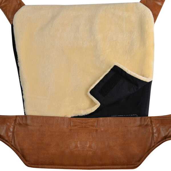 Draagzak Baby Lamsleer Cognac Brown Dark - Afbeelding 3