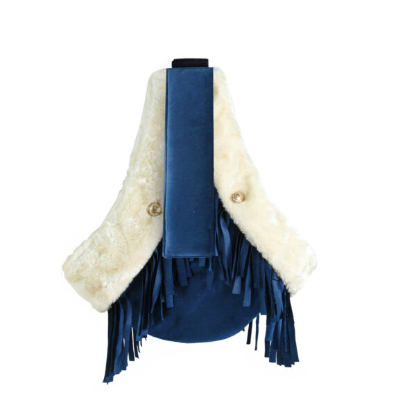 Peuter Draagzak Fluweel Fringe met Bontje - Afbeelding 5