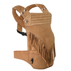Baby Draagzak Suède Leer met Fringe