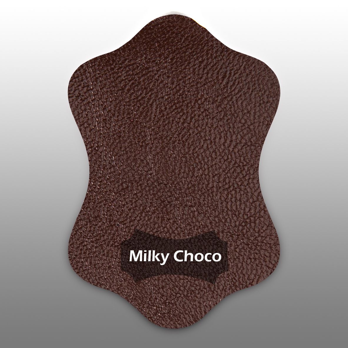 Kleurstaal lamsleer milky choco